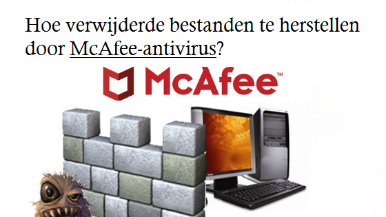 Hoe verwijderde bestanden te herstellen door McAfee-antivirus?